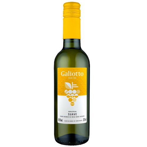 Vinho Branco Nacional Galiotto Suave 375ml