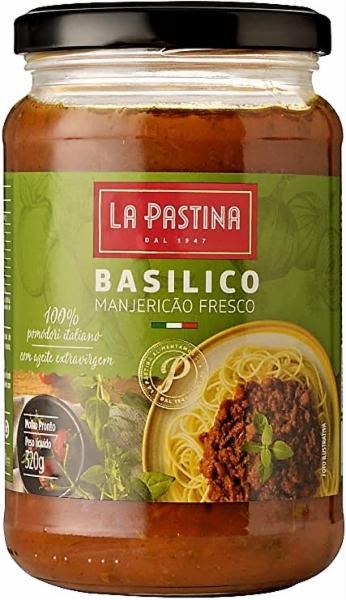 Molho De Tomate Italiano La Pastina Basilico Manjerição Fresco 320g