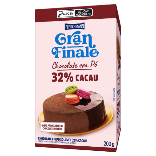 Chocolate Em Pó Gran Finale Solúvel 32% Cacau 200g