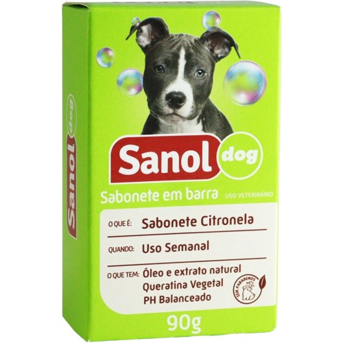 Sabonete Barra Sanol Dog Citronela 90g