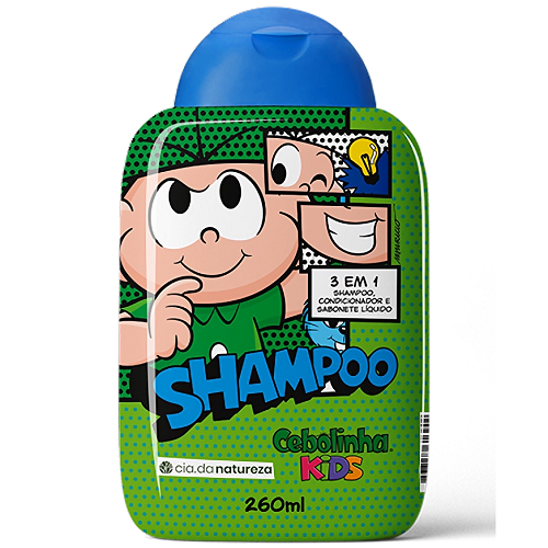Shampoo 3 Em 1 Cebolinha Kids 260ml