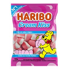 Bala De Gelatina Haribo Cream Kiss 100g