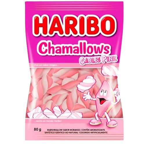 Marshmallow Haribo Cables Pink 80g