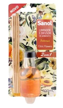 Difusor 2x1 Sanol Citric Flowers 100ml