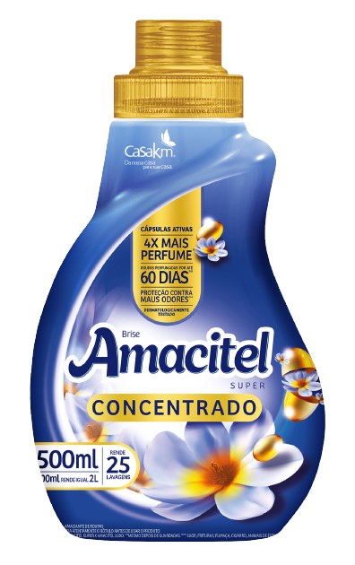 Amaciante Amacitel Super Concentrado Brise 12x500ml