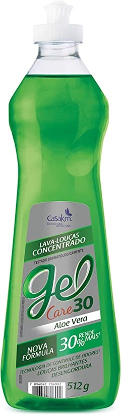 Lava Louças Liquido Concentrado Gel Care 30 Aloe Vera 512g