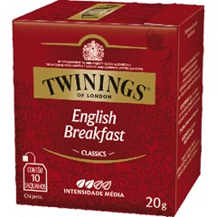 Chá Inglês Twinings Preto Breakfast Com 10 Sachês 20g