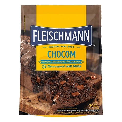 Mistura Para Bolo Fleischmann Chocom 390g