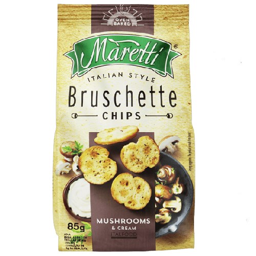 Snack De Trigo Maretti Bruschette Cogumelos E Creme 85g