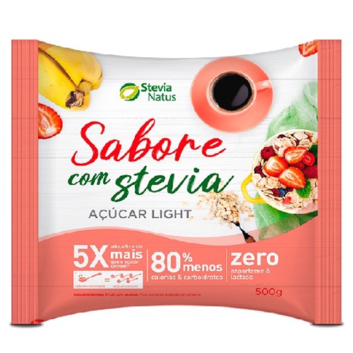 Açúcar Light Stevia Natus Sabore 500g