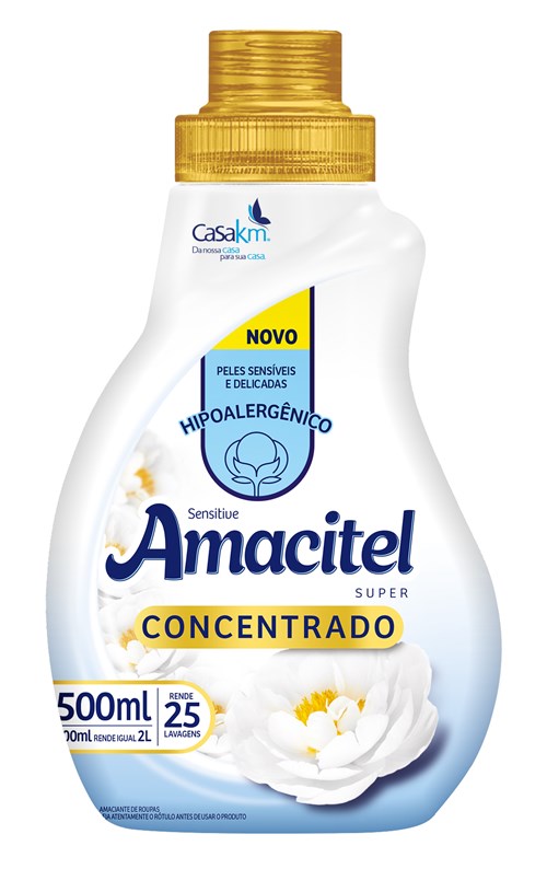 Amaciante Amacitel Super Concentrado Sensitive 12x500ml