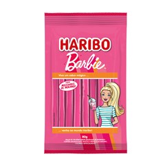 Bala Sticks Barbie Shake Morango 12x80g