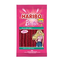 Bala Sticks Haribo Barbie Cereja Ácido  80g