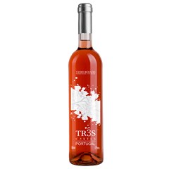 Vinho Rosé Português Três Castas Meio Seco 750ml