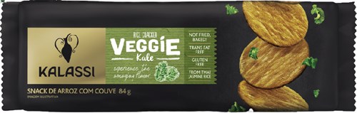 Biscoito De Arroz Tailandes Kalassi Rice Veggie Kale 84g