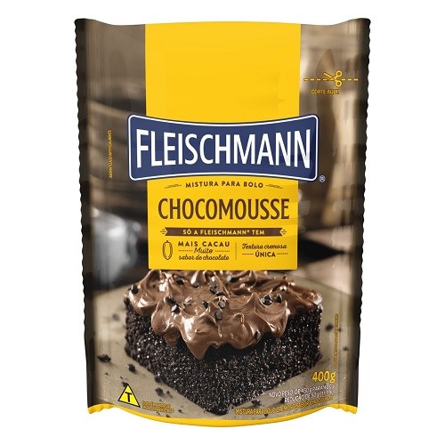 Mistura Para Bolo Fleischmann Chocomousse 400g