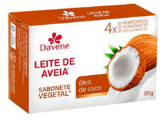 Sabonete Em Barra Leite De Aveia Óleo De Coco Davene 90g