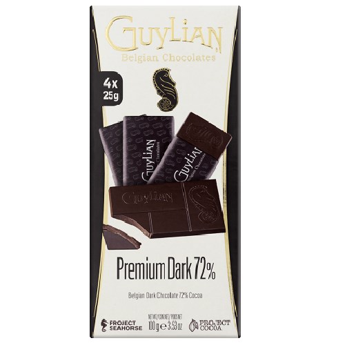 Chocolate Belga Amargo 72% Cacau Guylian Premium 100g