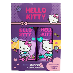 Kit Promocional Shampoo E Condicionador Hello Kitty Cabelos Cacheados E Ondulados 260ml