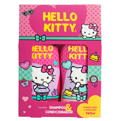 Kit Promocional Shampoo E Condicionador Hello Kitty Cabelos Lisos E Delicados 260ml