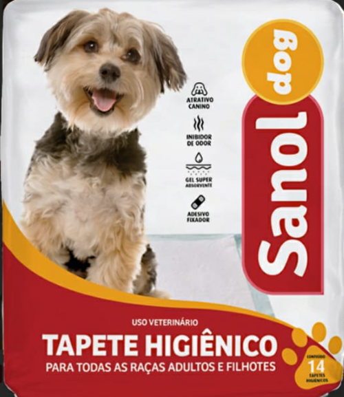 Tapete Higiênico Sanol Dog 6 Pacotes Com 14 Unidades