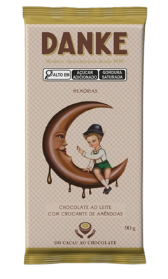 Chocolate Crocante Danke Amêndoas 90g