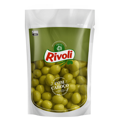 Azeitona Verde Rivoli Com Caroço Doy Pack 500g