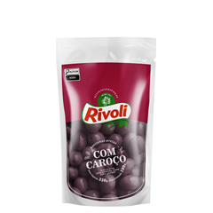 Azeitonas Pretas Com Caroço Rivoli Doy Pack 180g