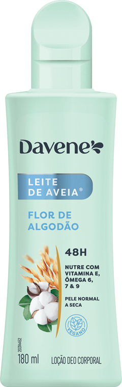 Leite De Aveia Flor De Algodão Corporal Davene 180ml