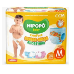 Fralda Hipopó Baby Jumbo M Com 34un